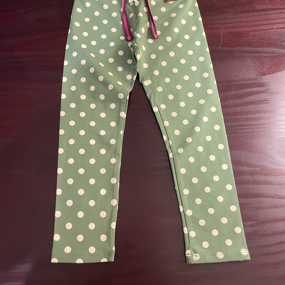 Matilda Jane Green Polka Dot Leggings